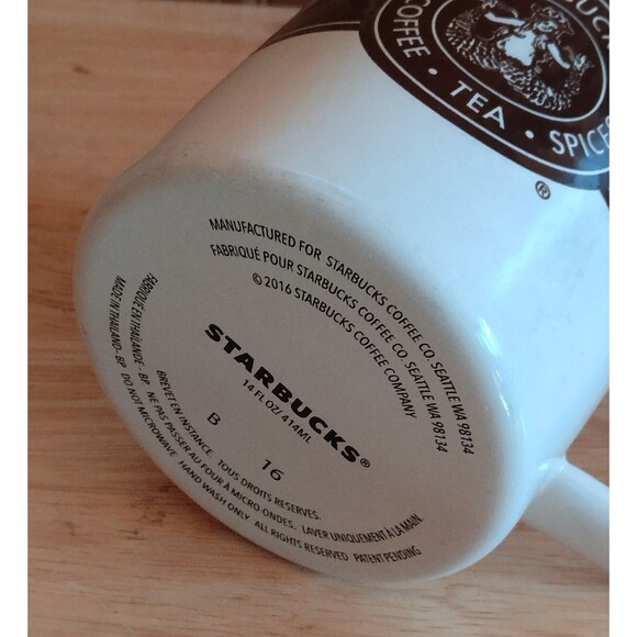 STARBUCKS Enamel Tin Mug Cup 14 oz. Coffee Tea Spices Mermaid - 2016 Collection - Picture 5 of 13